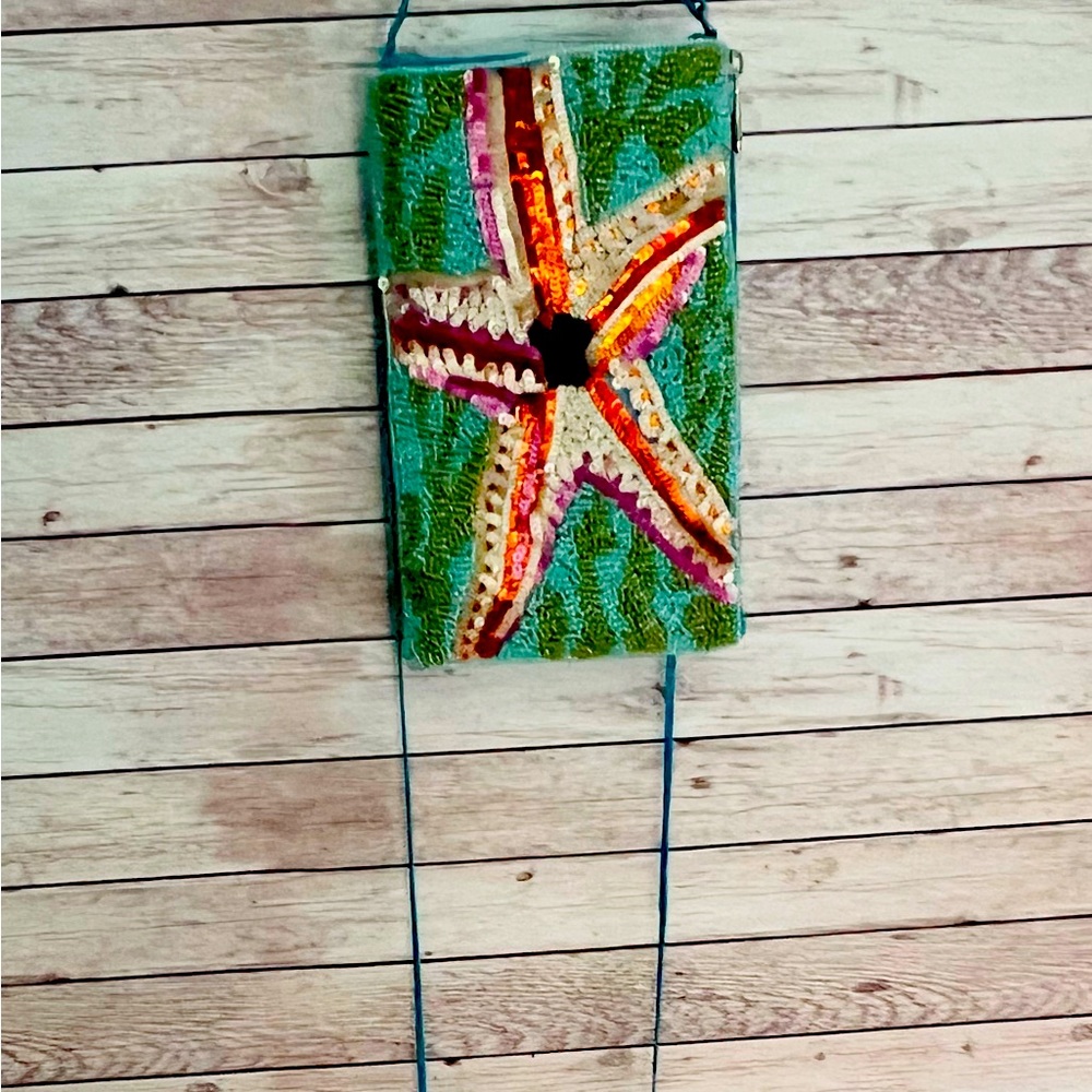 Seastar Hand Beaded Cell Phone Club Bag  | Bamboo Trading Company